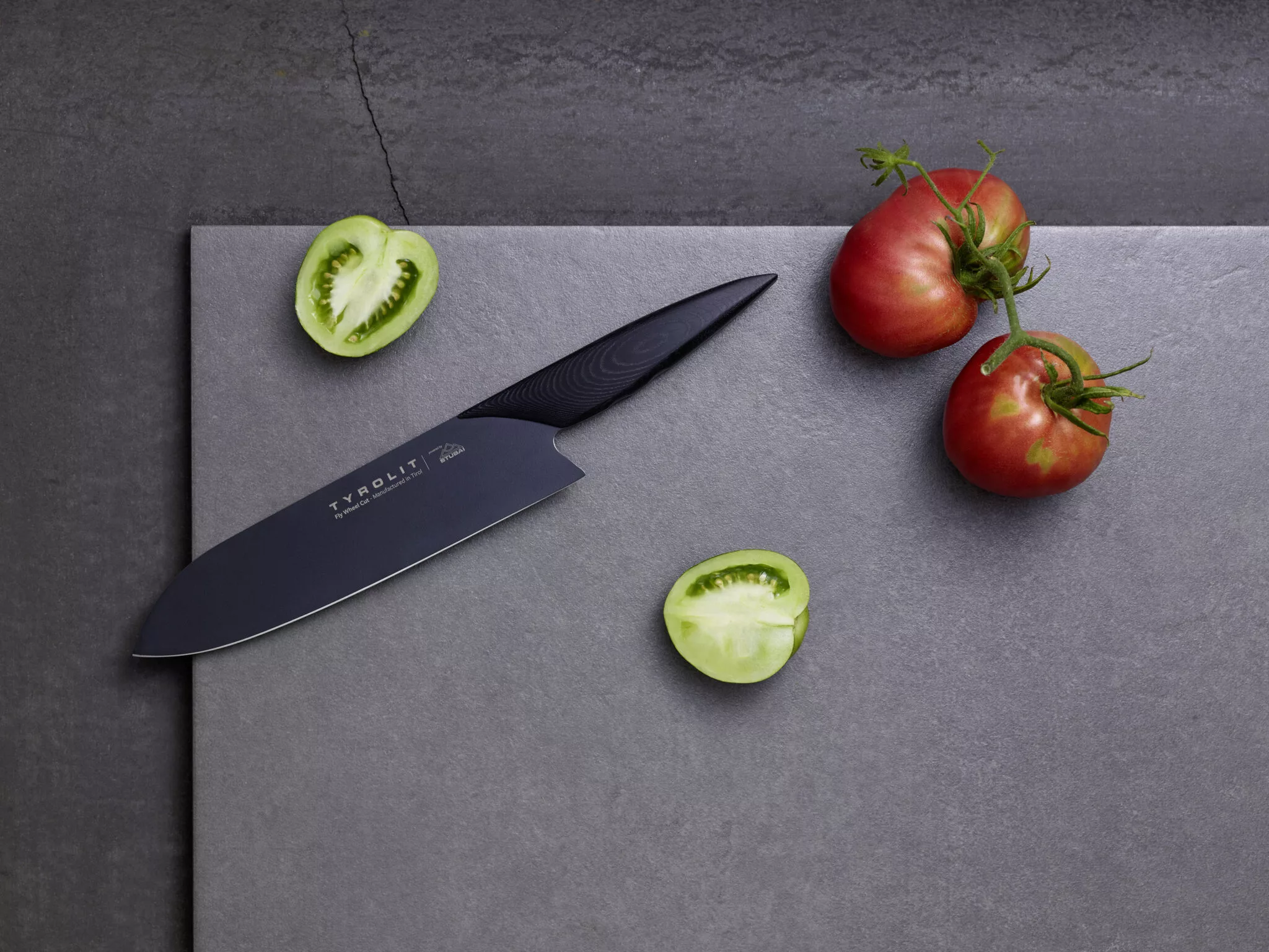 TYROLIT Life Darkline Fly Wheel Cut Messer mit Gemüse